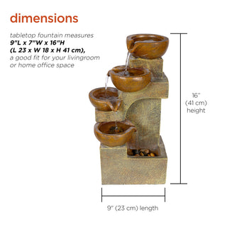 Tiering Pots Tabletop Fountain