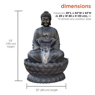 Buddha Zen Fountain with LED Light
