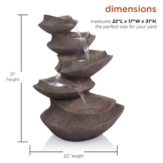 Brown Cascading LED Light Fountain
