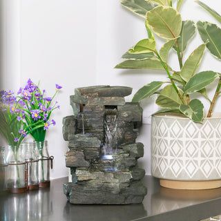 Cascading Tabletop Fountain with LED Lights
