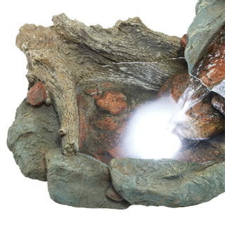 Rock Waterfall Fountain with LED Lights