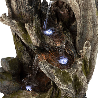 Tiered Rainforest Tree Trunk Fountain