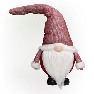 Christmas Santa Fabric and Cotton Gnome w/LED Decor