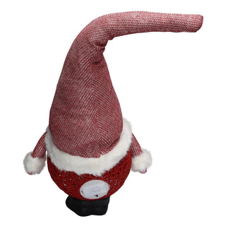 Christmas Santa Fabric and Cotton Gnome w/LED Decor