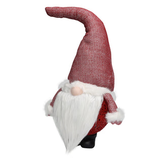 Christmas Large Santa Fabric and Cotton Gnome w/LED Decor