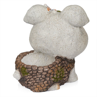 Smiling Pig Statue Planter with Drainage Hole