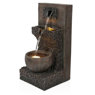 3-Tier Cascading Fountain with Warm White LED Lights