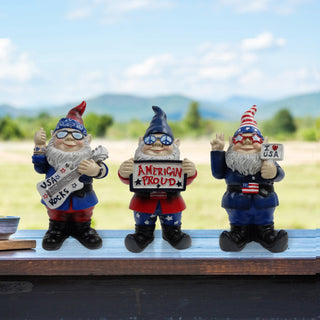Gnome Patriotic Statuary