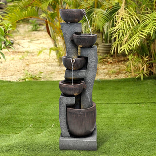 Westin Fountain 43.7-inch Outdoor 5-Tier Garden Fountain w/LED Lights