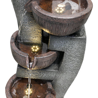 Westin Fountain 43.7-inch Outdoor 5-Tier Garden Fountain w/LED Lights 