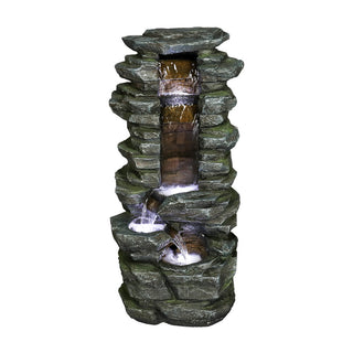 Westin Fountain 31 in. Tall Outdoor 5-Tier Water Fountain w/LED Lights