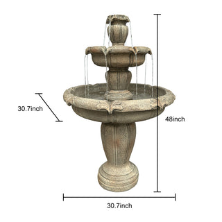 ZEN Flowing Fountain 48-inch Tall Zen Modern Outdoor Fountain with Pump