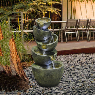 Westin Floor Water Fountain 23.5-in H 5 Tiered Outdoor Fountain