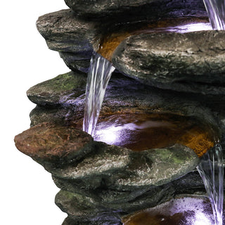 Westin Fountain 40-in H Resin Rock Indoor/Outdoor Fountain w/LED Light