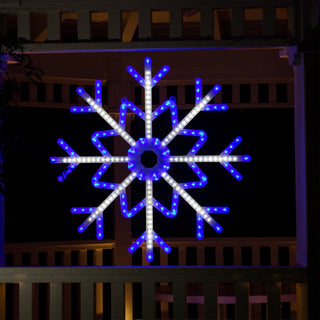 Snowflake Décor w/ 128 Blue and 256 White LED Motion Lights