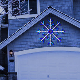 Snowflake Décor w/ 128 Blue and 256 White LED Motion Lights