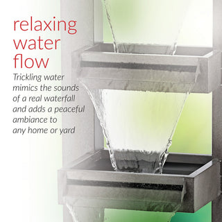 Metal Tiered Waterfall Fountain