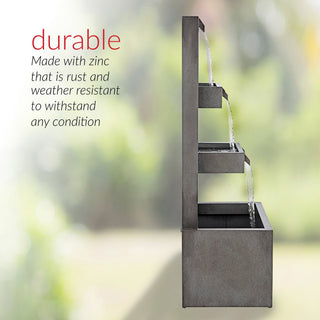 Metal Tiered Waterfall Fountain