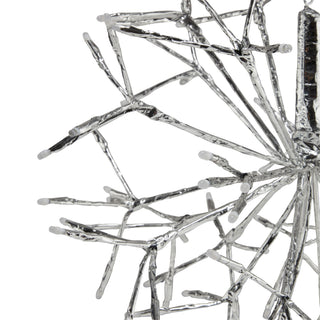 Multicolor Snowflake Hanging Ornament w/Multiclr/Wht LEDs-Lg