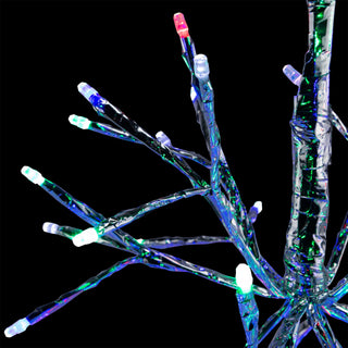 Multicolor Snowflake Hanging Ornament w/Multiclr/Wht LEDs-Sm