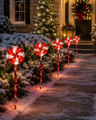 Candy Stake w/Multi-Function White/Red LED Lights