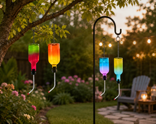 Ombre Glass Hummingbird Feeder