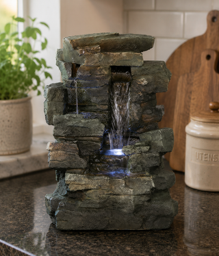 Cascading Tabletop Fountain with LED Lights