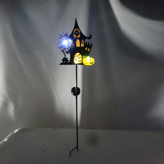 Solar Haunted House Stakes w/ LED Lights
