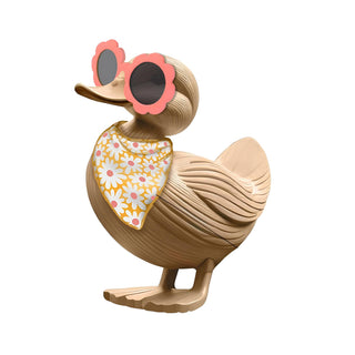 Duck with Pink Glasses and Scarf