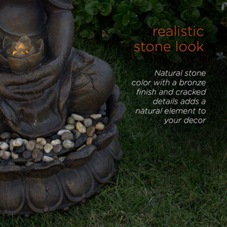 Buddha Fountain with LED Lights