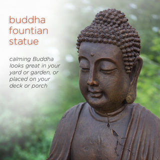 Buddha Fountain with LED Lights