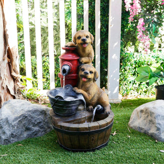 Fountain with Puppies