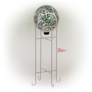 Mosaic Gazing Globe with Scroll Pattern