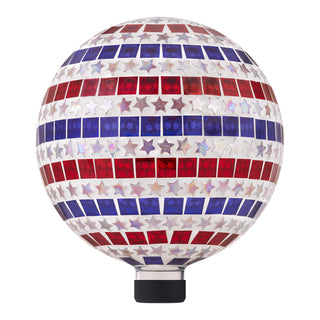 Gazing Globe with Patriotic Stars and Stripes