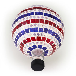 Gazing Globe with Patriotic Stars and Stripes