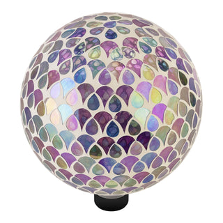 Mosaic Gazing Globe with Colorful Teardrop Design