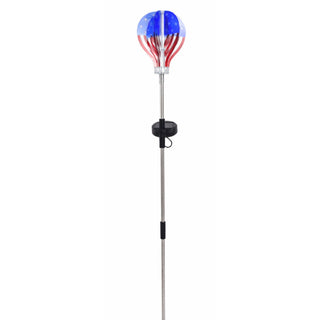 Solar Patriotic Hot Air Balloon Garden Stake