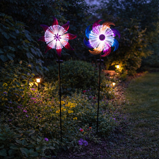 Solar Metal Spinner with Fiber Optic Solar Center