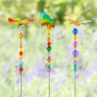 Acrylic Beaded Insects Plant Pick