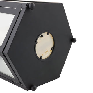 Black Hexagonal Candlelit Lantern