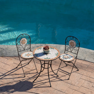 3-Piece Mosaic Floral Bistro Set