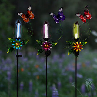 Solar Butterfly Stake w/ Flowing Lights