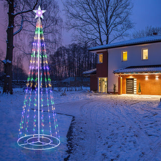 Christmas Tree Tower Decor with 8 Functions & 300 LED Lights