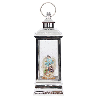 Angel Nativity Snowglobe with LED Light and Music
