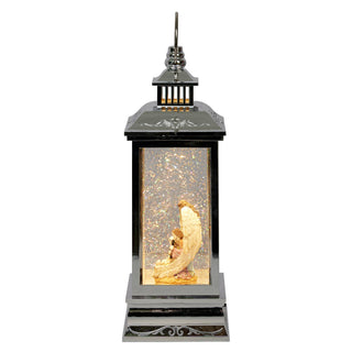 Angel Nativity Snowglobe with LED Light and Music