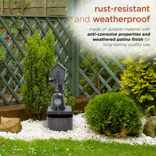 Birdhouse Watering Can Floor Fountain