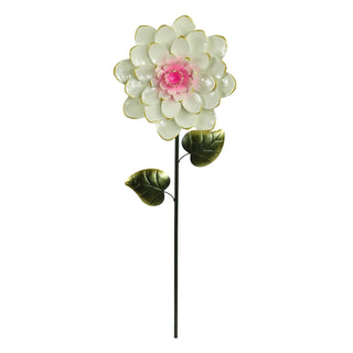 Metal Pink/White/Orange/Blue Flower Stake