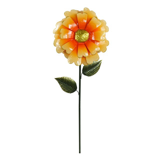Metal Pink/White/Orange/Blue Flower Stake
