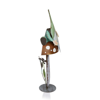 Metal Gnome with Mushroom