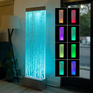Multi-Color Function Bubble Fountain w/Silver Base and Remote